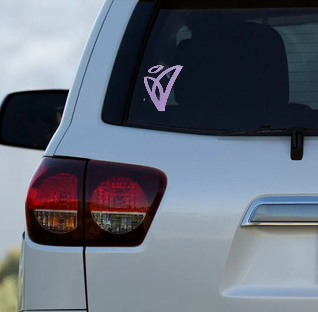 Draw Her Wings Car Decal
