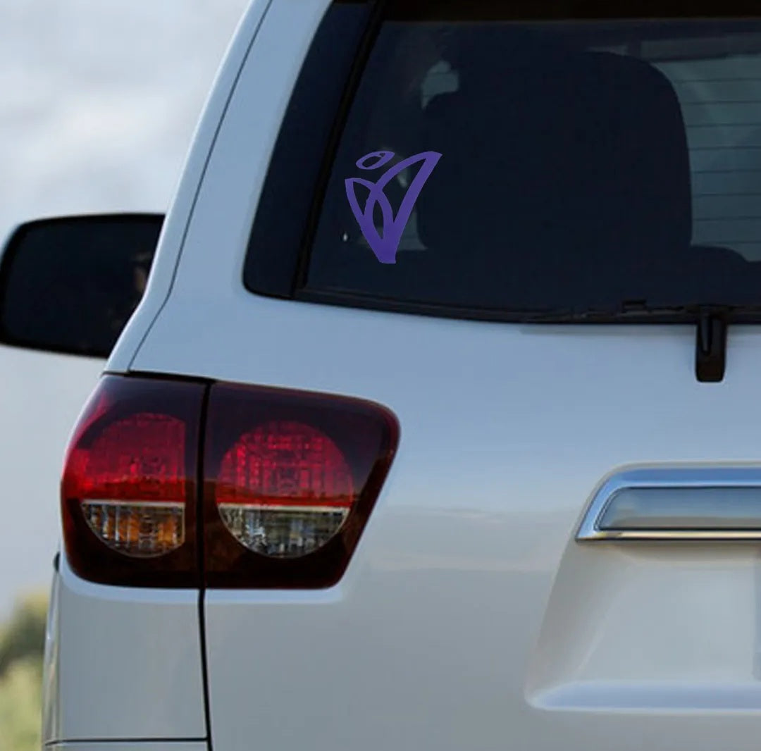 Draw Her Wings Car Decal
