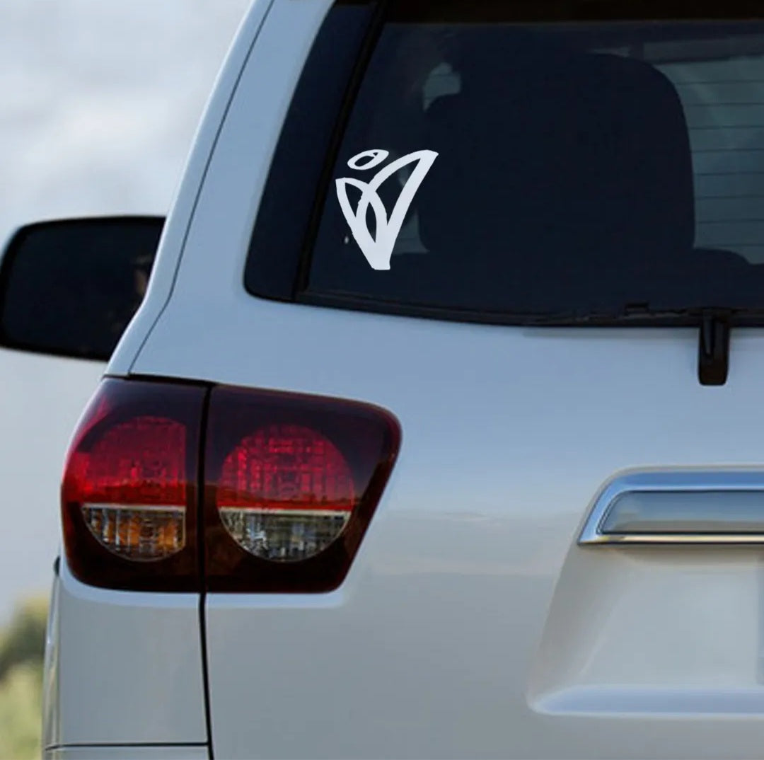 Draw Her Wings Car Decal